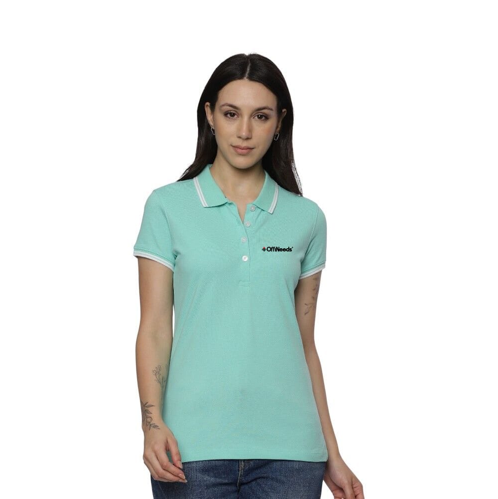 Allen Solly Polo T-shirt Women- Turquoise Green